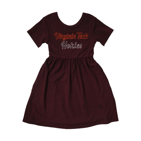 Virginia Tech Youth Girls' Riley Ribbed Dress