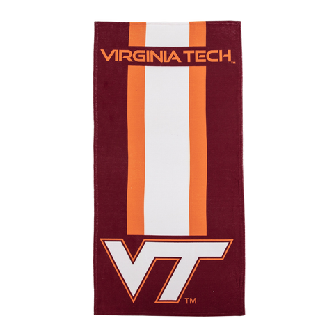 Virginia Tech Zone Read  Beach Towel