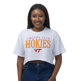 Virginia Tech Women's Boxy Crop T-Shirt: White
