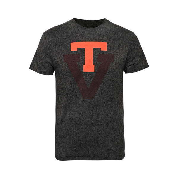 Virginia Tech Triumph Vault Logo T-Shirt: Charcoal by Champion – Campus Emporium