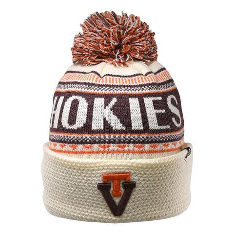 Virginia Tech Fathom Vault Logo Pom Beanie by Zephyr