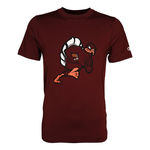 Virginia Tech Soft Touch Football HokieBird T-Shirt: Maroon by Champion