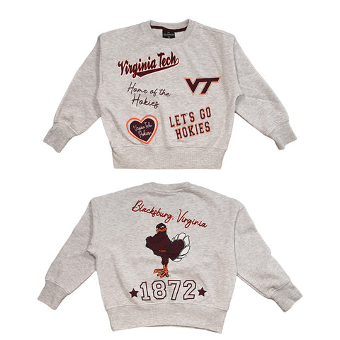 Virginia Tech Youth Girl's Coco Crew Sweatshirt