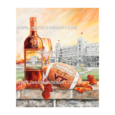 Virginia Tech "Game Day" Print by Jane Blevins