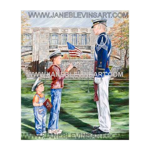 Virginia Tech "That I May Serve" Print by Jane Blevins
