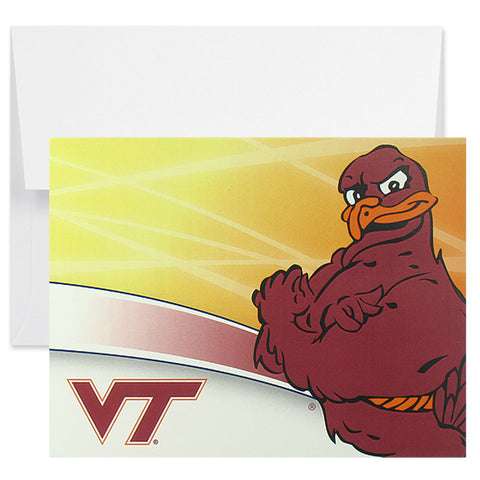 Virginia Tech Hokie Bird Blank Note Cards 10 Pack