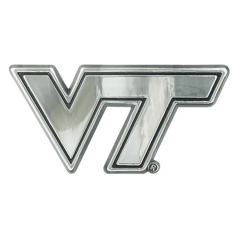Virginia Tech Car Emblem: Chrome
