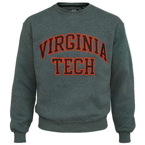 Virginia Tech Embroidered Twill Crew Sweatshirt: Charcoal by Gear