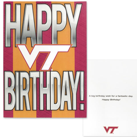 Virginia Tech Happy VT Birthday Card