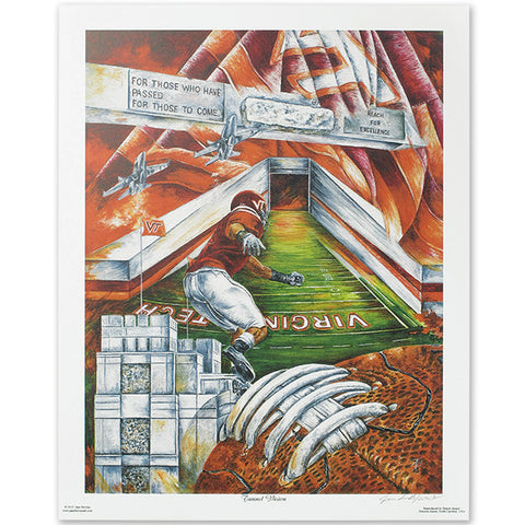 Virginia Tech "Tunnel Vision" Print by Jane Blevins