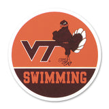 Virginia Tech Sports Refrigerator Magnet: Swimming