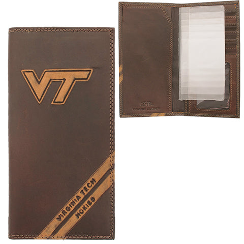 Virginia Tech Hokies Long Leather Roper Wallet