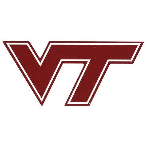 Virginia Tech Reflective Decal: Maroon and White