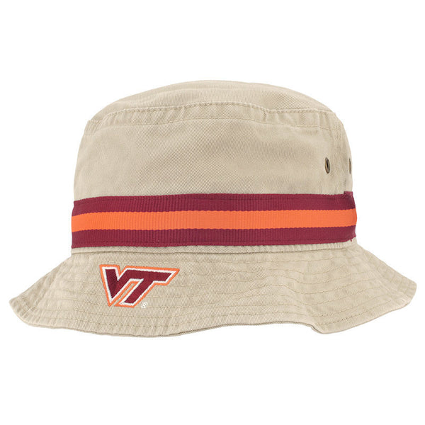 Virginia Tech Relaxed Twill Fitted Bucket Hat: Khaki by Legacy – Campus Emporium