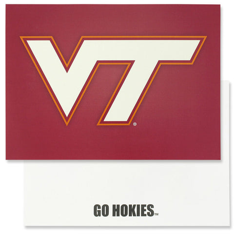 Virginia Tech Logo Blank Card: Maroon