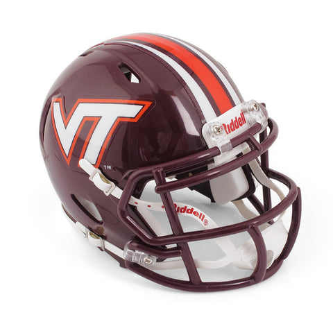 Virginia Tech Mini Replica Striped Helmet: Maroon by Riddell