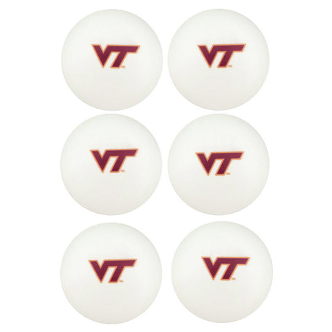 Virginia Tech Ping Pong Balls: Pack of 6