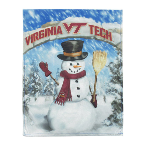 Virginia Tech Snowman Garden Flag