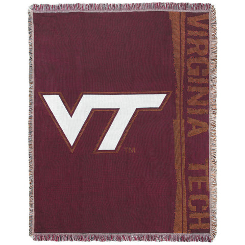 Virginia Tech Logo Woven Throw Blanket