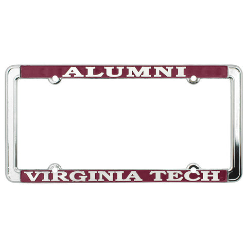 Virginia Tech Alumni Thin Rim License Plate Frame: Chrome