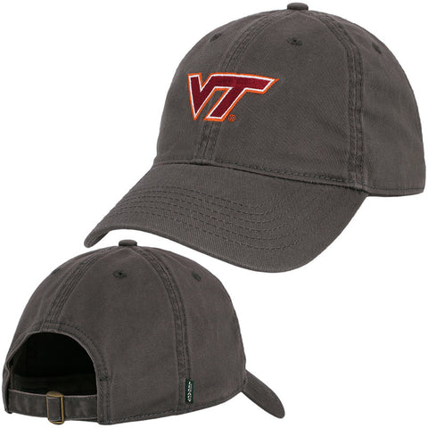 Virginia Tech Logo Hat: Charcoal by Legacy