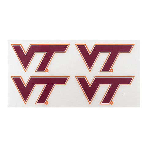 Virginia Tech Logo Decal: Pack of 4