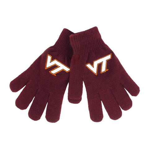 Virginia Tech Youth Poppins Knit Gloves