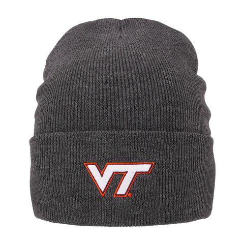 Virginia Tech North Pole Cuffed Knit Beanie: Charcoal