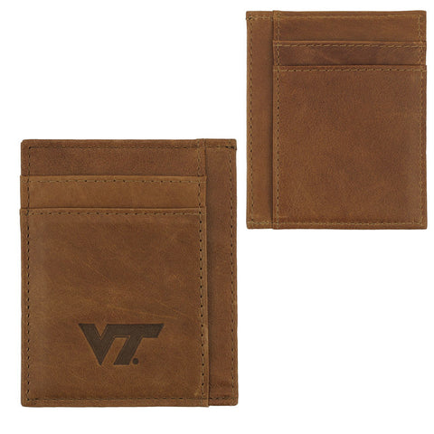 Virginia Tech Leather Slim Front Pocket Wallet