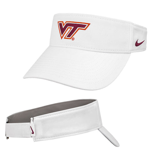 Virginia Tech Dry Visor: White by Nike
