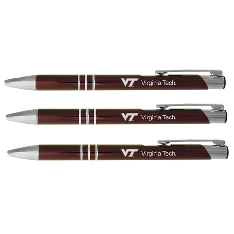 Virginia Tech Engraved Aura Pens: Pack of 3