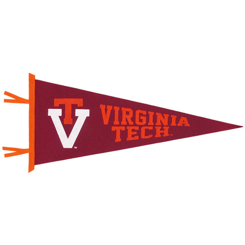 Virginia Tech 12x30 Retro Logo Pennant