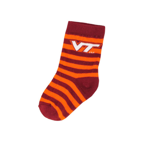 Virginia Tech Toddler Logo Striped Socks
