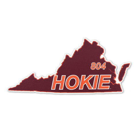 Virginia Tech 804 Hokie State Decal