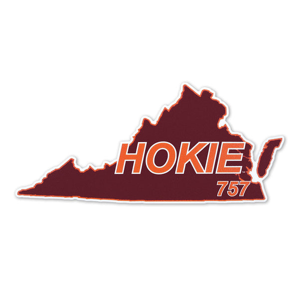 Virginia Tech 757 Hokie State Decal – Campus Emporium