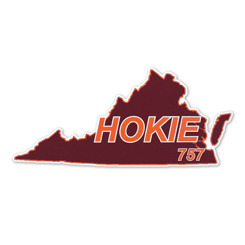 Virginia Tech 757 Hokie State Decal
