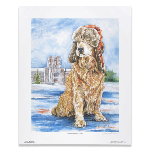 Virginia Tech "Unconditional Love" Print by Jane Blevins