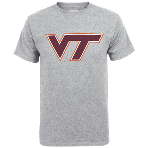 Virginia Tech Logo T-Shirt: Oxford Gray by Champion