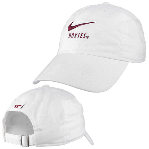 Virginia Tech Hokies Heritage 86 Swoosh Hat: White by Nike