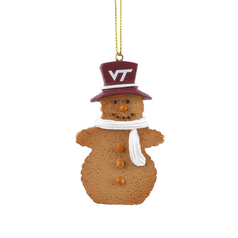 Virginia Tech Snowman Cookie Ornament