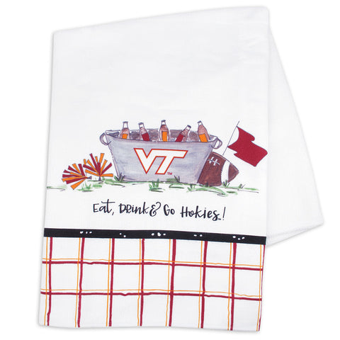 Virginia Tech Eat, Drink Dish Towel