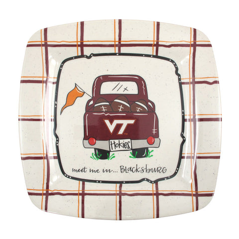 Virginia Tech Truck Square Melamine Plate