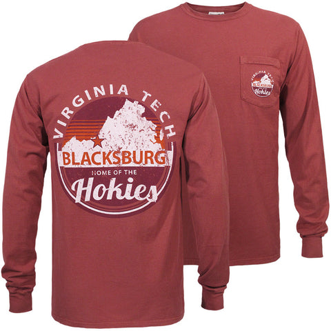 Virginia Tech Home of the Hokies Long-Sleeved T-Shirt: Maroon by Gear