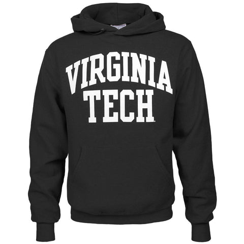 Virginia Tech Authentic Hooded Sweatshirt: Black by Champion