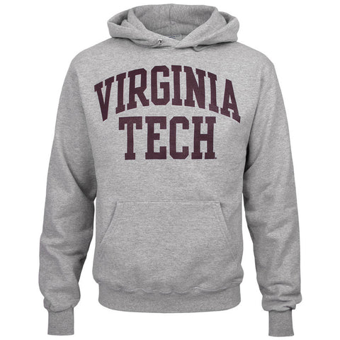 Virginia Tech Authentic Hooded Sweatshirt: Heather Gray by Champion