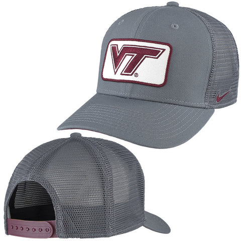 Virginia Tech Classic 99 Patch Trucker Hat: Gray by Nike