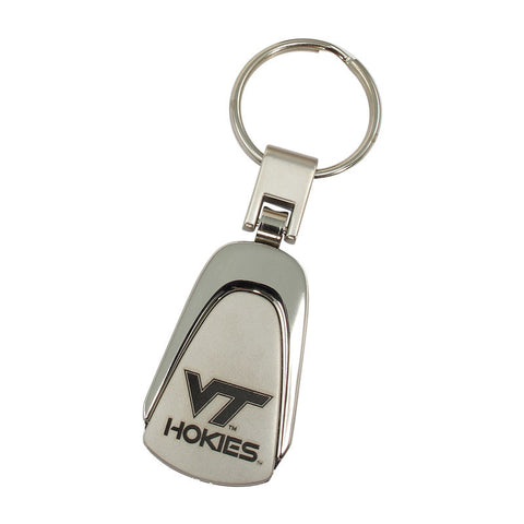 Virginia Tech Hokies Teardrop Keychain: Silver