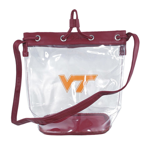 Virginia Tech Clear Handbag: Maroon