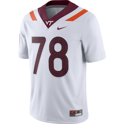 Virginia Tech Replica #78 Football Jersey: White by Nike