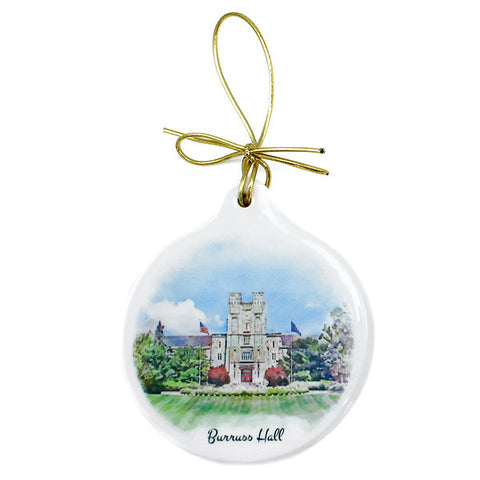 Virginia Tech Stone Ornament: Burruss Hall